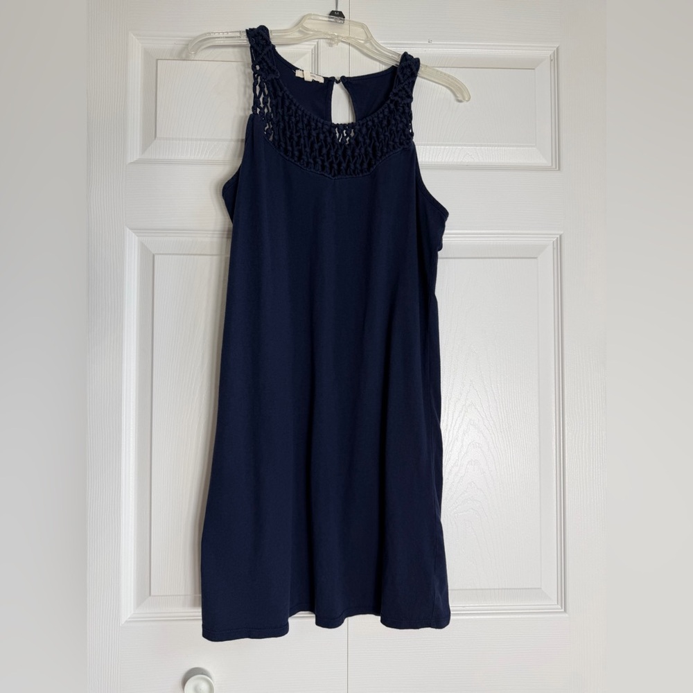 Maurices Navy Dress with Crochet Accents